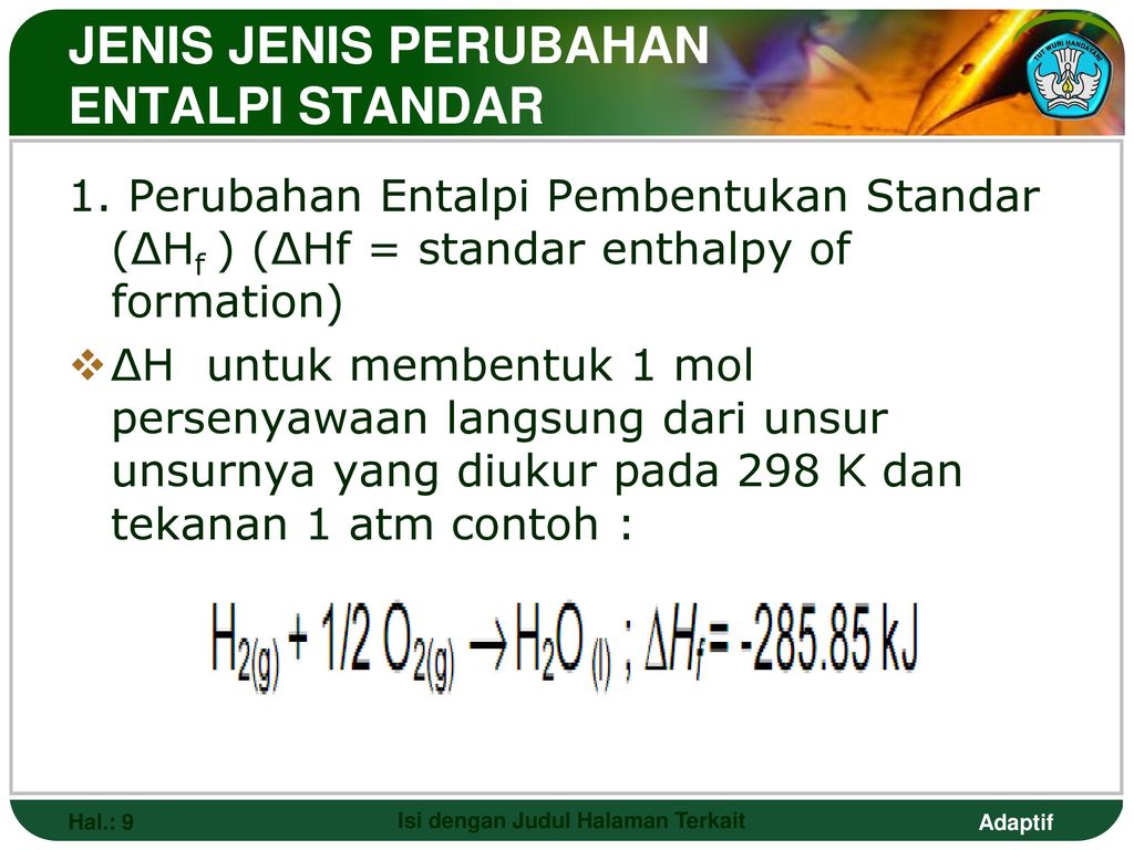 Konsep Perubahan Entalpi Ilustrasi